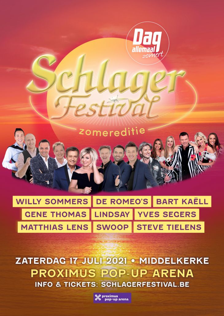 Het Schlagerfestival komt met zomereditie naar Middelkerke!